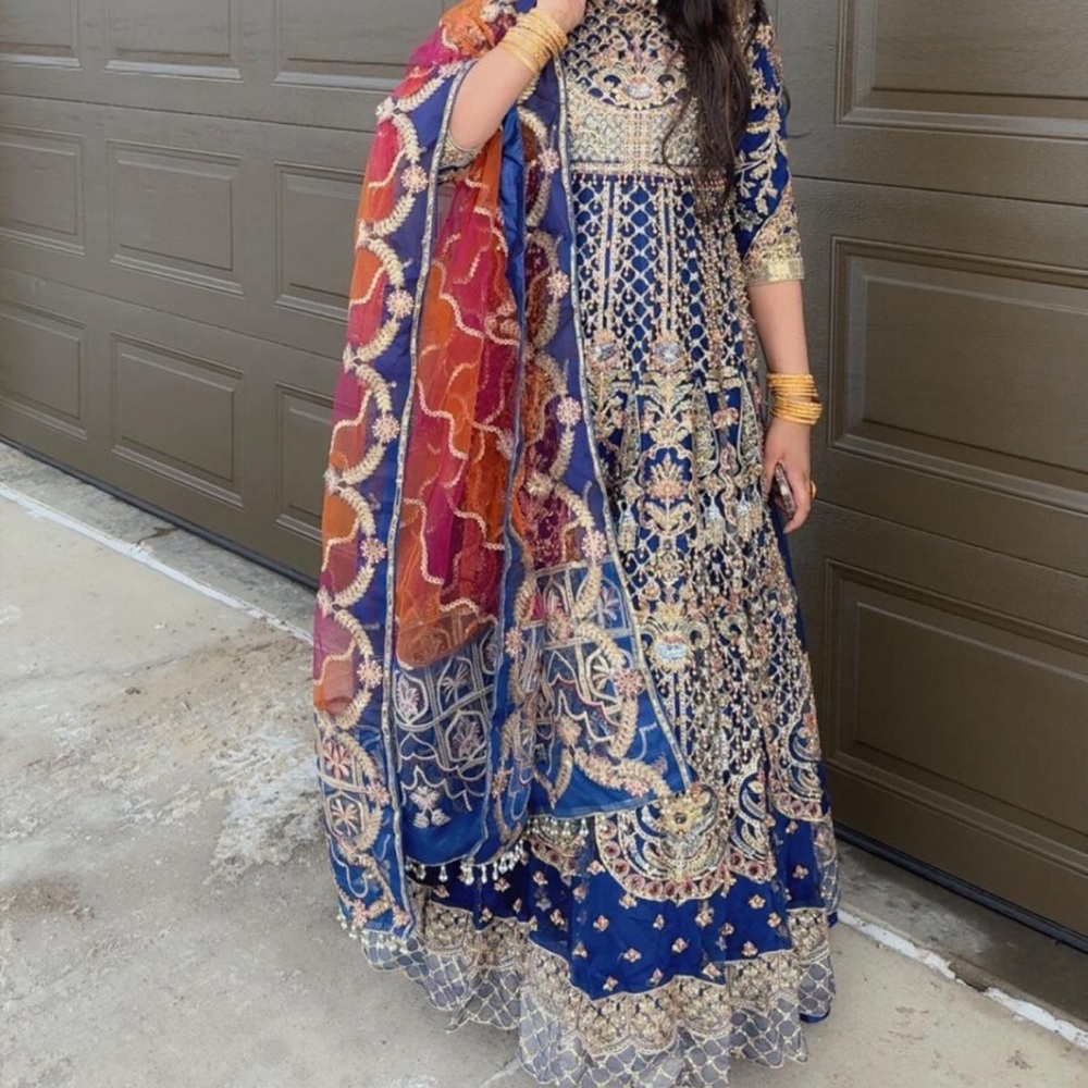 Heavy stonework bridal Pakistani dress 2 piece